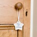 Personalized baby gift porcelain star door hanger
