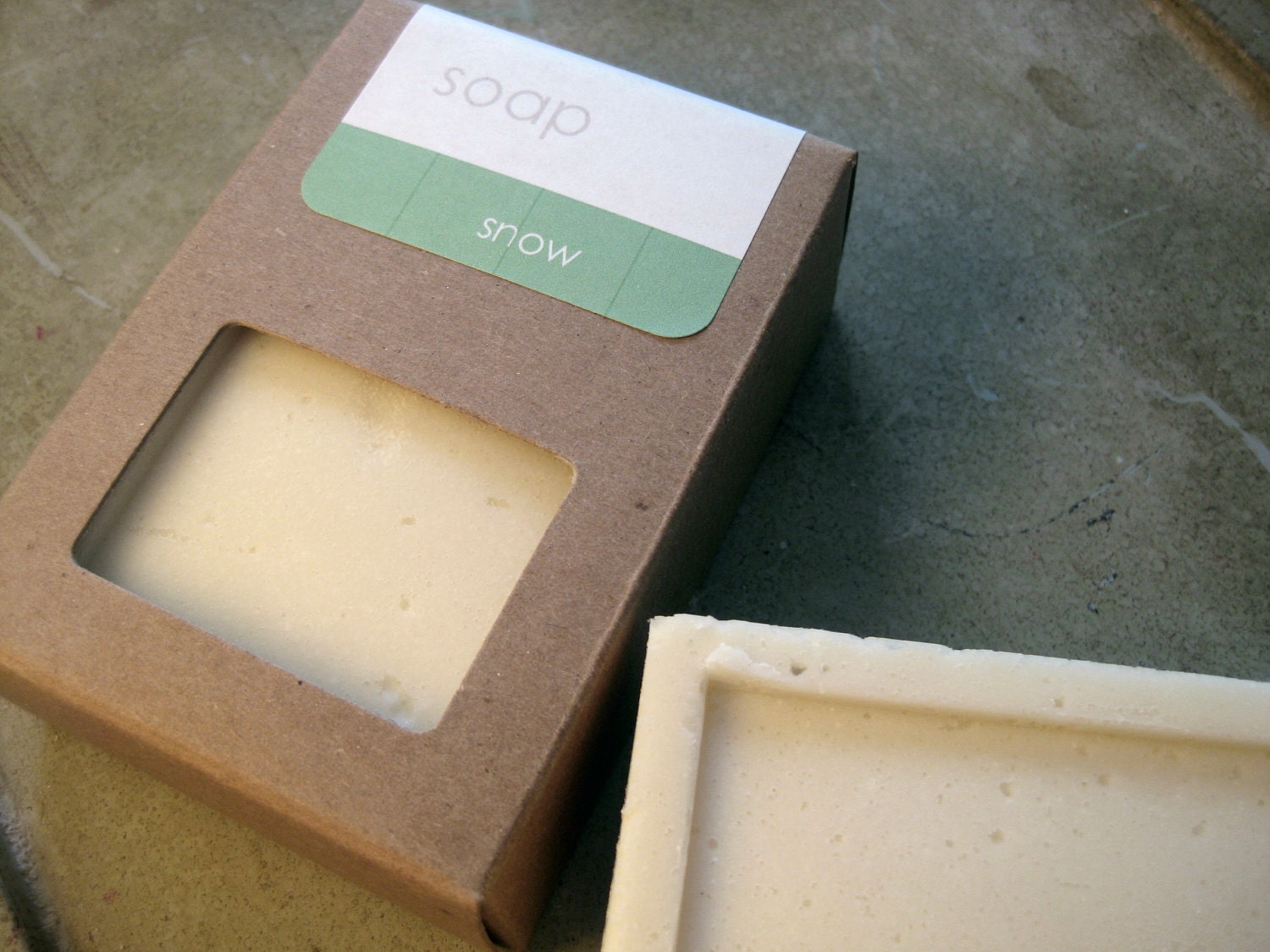 Winter Bath Soap - Snow - Vegan Castile Soap Bar with Minerals - Fresh Scent