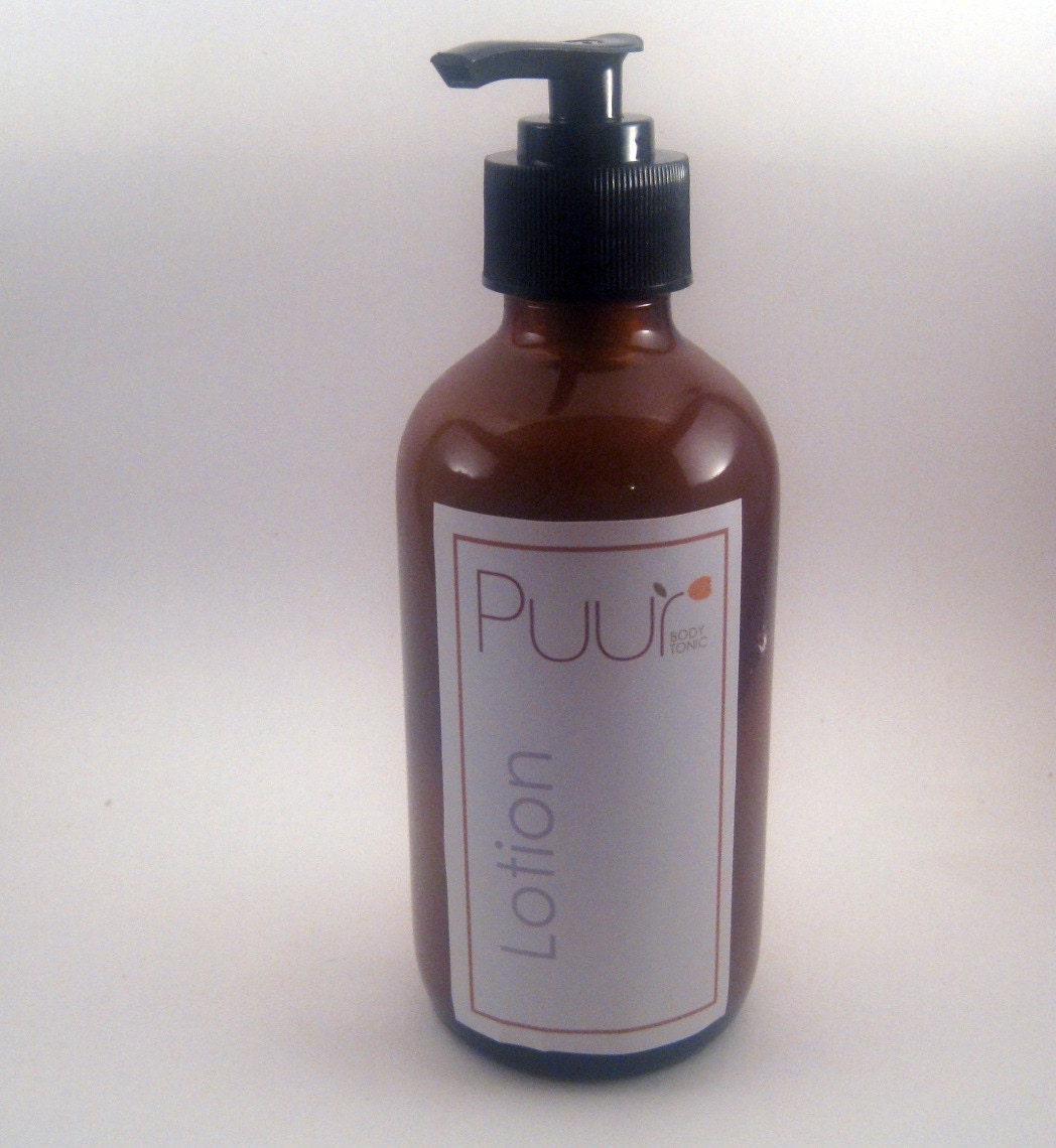 White Citrus Vegan Body Lotion - Luxury Body Lotion in Glass Bottle with Pump - Organic Aloe Juice and Carrot Seed Extract 8oz