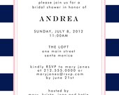 Modern Stripe Shower or Wedding Invitation