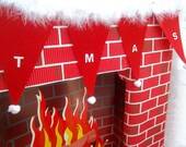 Garland - Santa Hat Pennant Banner that says MERRY CHRISTMAS
