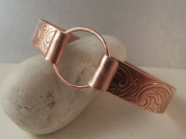 Copper Bangle /Copper Bracelet /Copper Jewelry /Artisan Designer Jewelry Fashion Mixed Metal B- 452