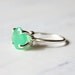 Chrysoprase ring, sterling silver, mint, seafoam, green, cocktail ring, summer - The Bliss Ring