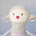 plush Lamb Girl - soft art doll, children toy