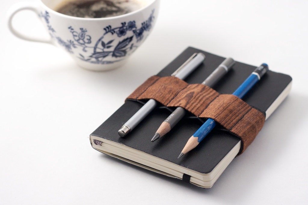 Mini Bandolier  / replace your pencil case / Wood grain - cleverhands