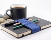 Journal Bandolier / Blue wave / replace that pencil case