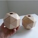 RESERVED for Collette... set of 2, Polyhedron Wood Candlesticks
