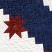Americana Red, White, and Blue Lap Quilt: Hand Quilted 45 X 59