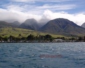 Lahaina, Maui, Hawaii - From the Water - 8x15 Giclee Print