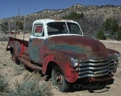 Vintage Rusted 1947 Chevrolet Pick-up Truck  - Taos, NewMexico - 8x10 Fine Art Giclee Print