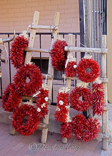 Chili Pepper Wreath 5x7 Fine Art Giclee Print