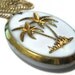 Vintage Germany Milk Glass Palm Tree Necklace
