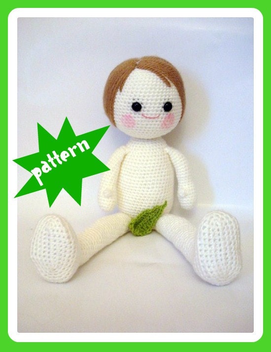 Pattern, Amigurumi Pattern, PDF Crochet Amigurumi The Naked Boy Pattern 15.7" (40 cm) tall, Tutorial - INSTANT DOWNLOAD