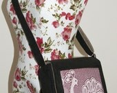 Messenger Bag with Didymos Pfau Bordeaux from faux suede