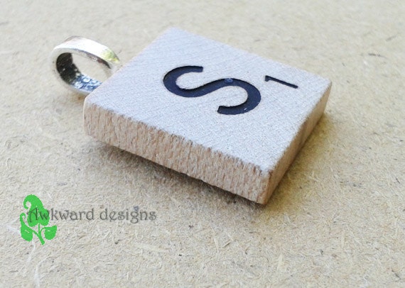 Scrabble Pendant S / Game Piece Pendant S / Monogram Pendant S