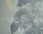 Hand printed wallpaper, vintage botanical
