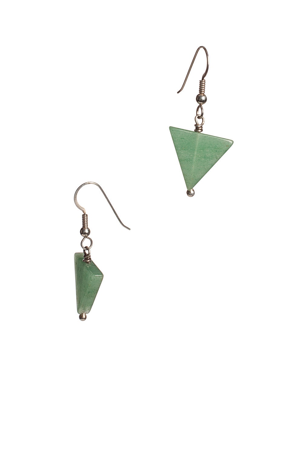 Aventurine and Sterling Silver French Earwires - Soothing - Free Shipping in the U.S.
