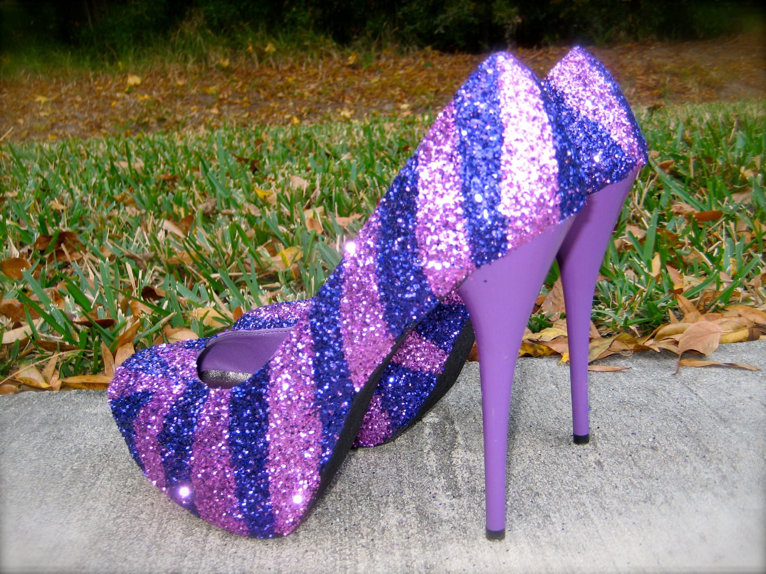 Pink & Purple Glitter Heels