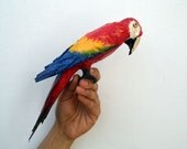 Scarlet Macaw Paper Sculpture