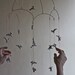 Leaping Rabbits Mobile - Art mobile - baby mobile nursery decor childrens room bunny modern spring - Laurie Poast - Artisanie Europe