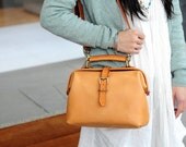 Hand Stitched Leather Doctor Bag/ Carry on Bag