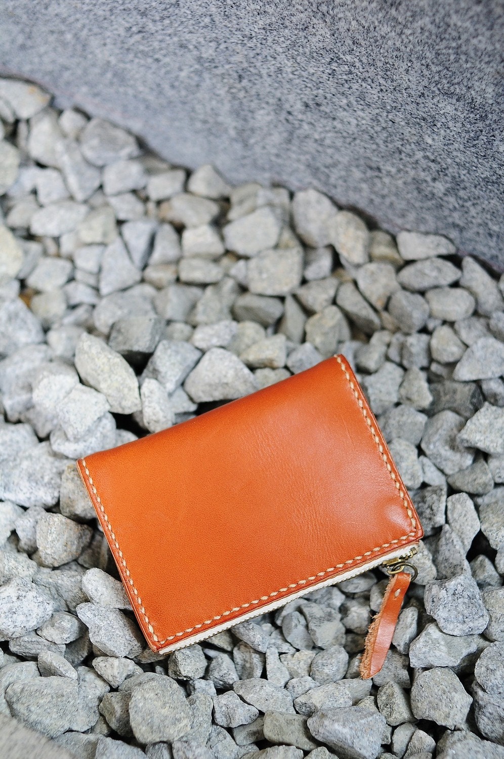 Hand Stitched Brown Leather Wallet