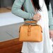 Hand Stitched Leather Doctor Bag/ Carry on Bag