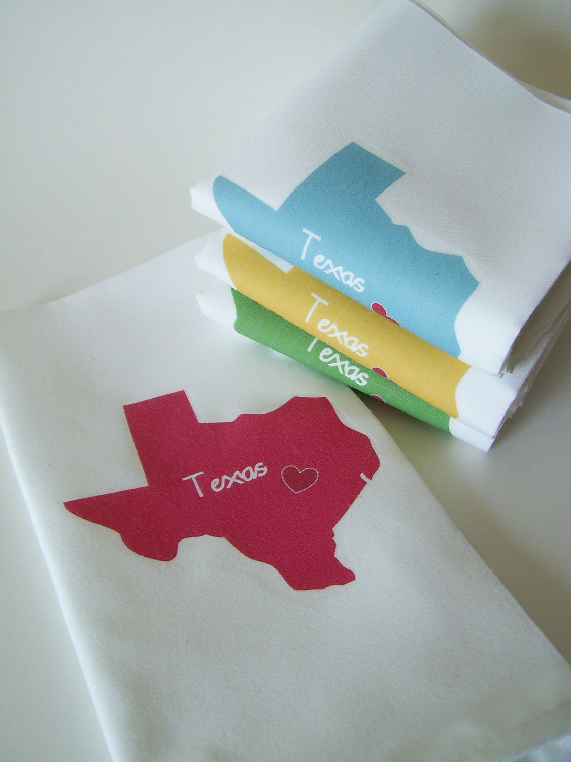 I Love Texas, Set of Four Napkins