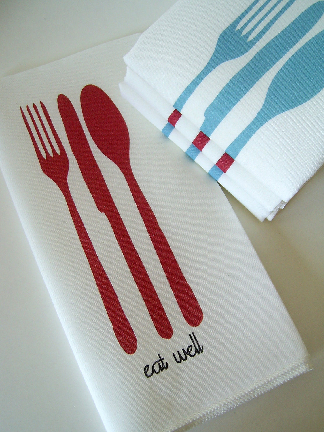 Eat Well Napkins, All of the Colors - Set of EIGHT
