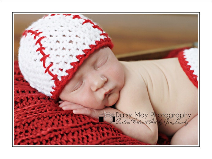 Baseball Baby -- Hat Only-- Newborn Photography Prop