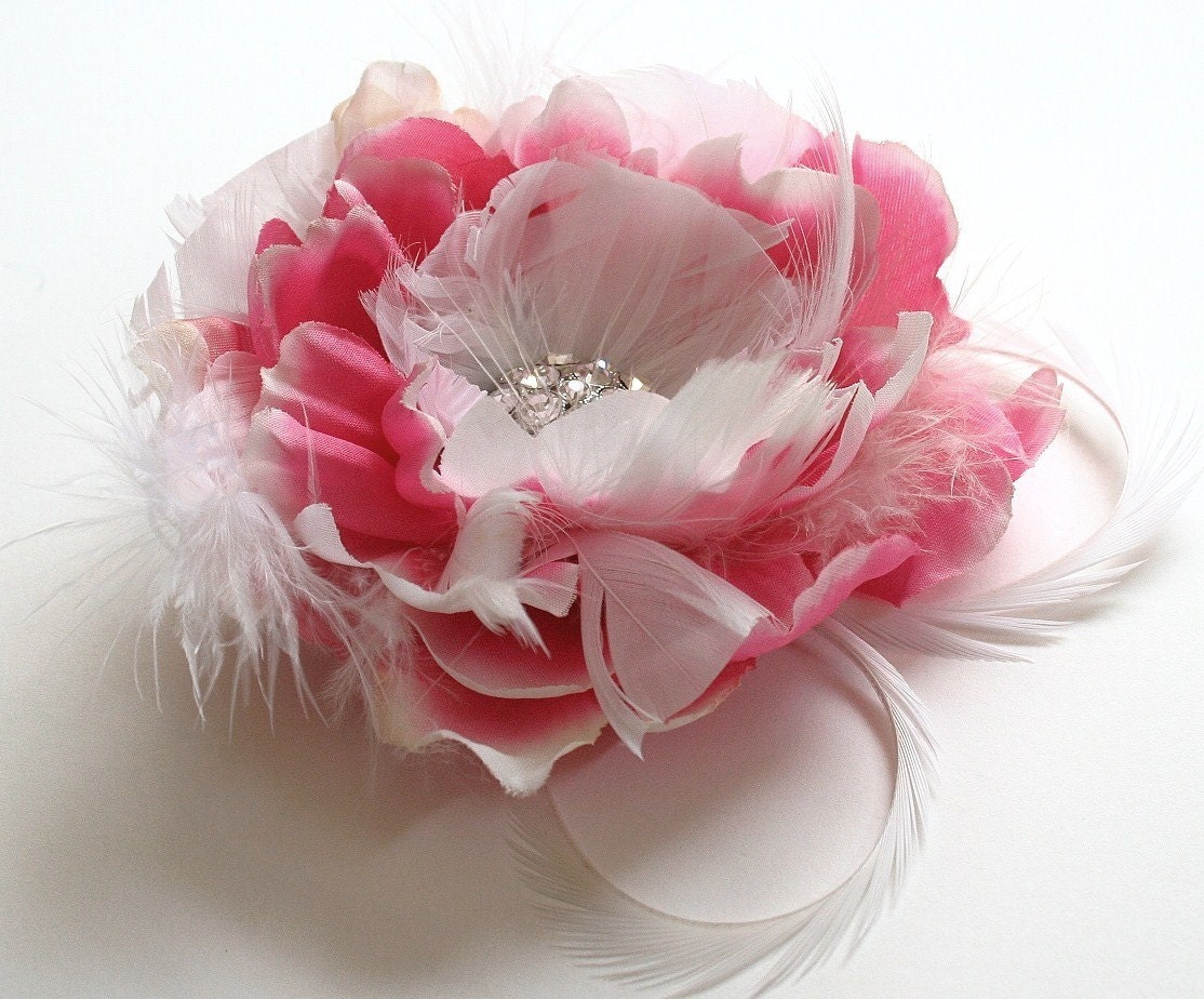 Bridal Hair Flower, Pink Hair Flower, Wedding Hair Flower, Bridal Hair Accessories, Pink Wedding, Spring Wedding