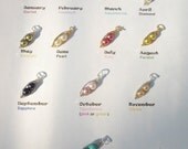 Custom Design Birthstone Peas In A Pod Pendant - You Choose The Color Swarovski Pearls