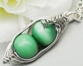 Two Peas In A Pod Silver Necklace 2, 3 Or 4 Peas. Ideal For Friends Family Or Mothers
