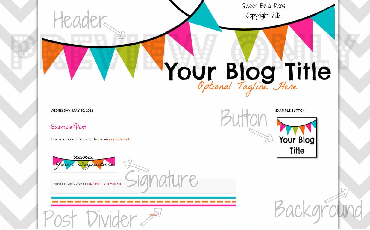 Premade Blog Design Template