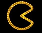Lighted Pac-Man Indoor/Outdoor Decoration, Video Game Decor, Bar Sign & Night Light