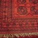 Vintage Made in Pakistan Ersari Qarkin Room Sized Oriental Rug Red and Black 6' 6" by 8' 10"