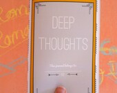 Deep Thoughts Handmade Pocket Journal Notebook Jotter with graph paper