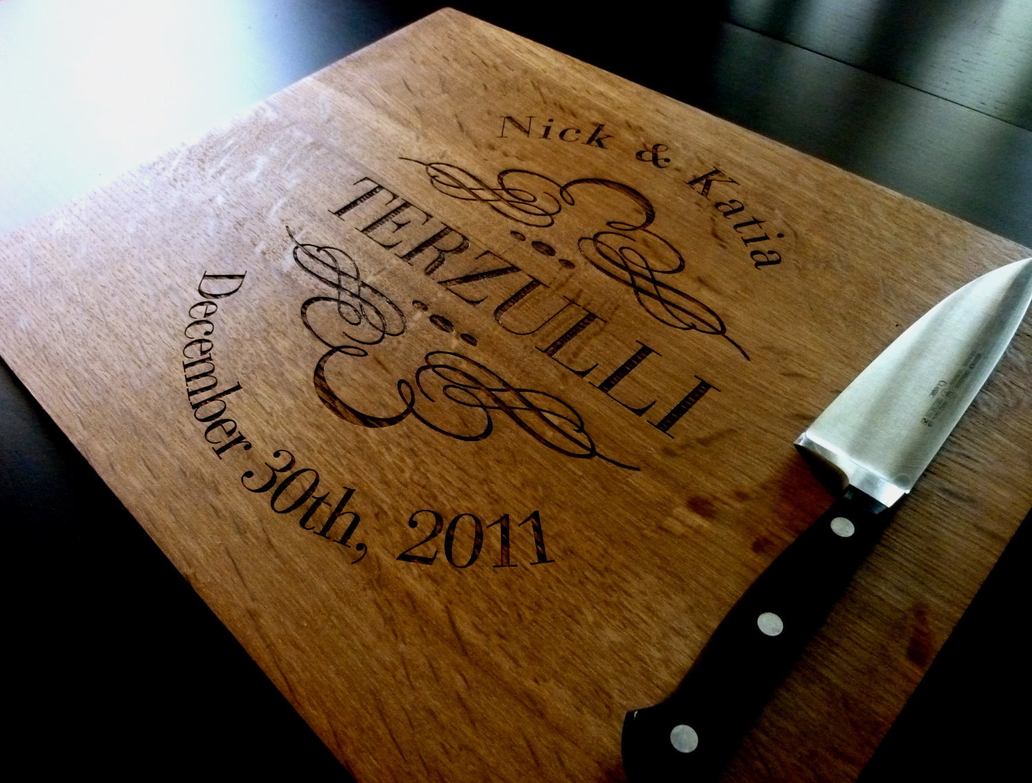 Personalized Cutting Board Custom Engraved - 12x15, Wedding Gift, Anniversary Gift, Housewarming Gift