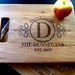 Personalized Cutting Board, Custom Engraved - White Oak - 9" x 12" - Wedding Gift, Anniversary Gift, Personalized