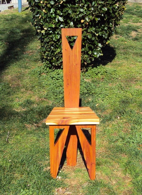 CLEARANCE SALE Triangle Chair Sculpture (Reclaimed Cedar)