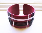 plaid cuff // mens size small // womens size medium // modern celtic lines