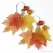 Falling Leaves Autumn Harvest Crystal Earrings