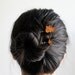 Hair Pin Set - Rain Drop and Cloud "Rainy Day" Leather Hair Accessory Set