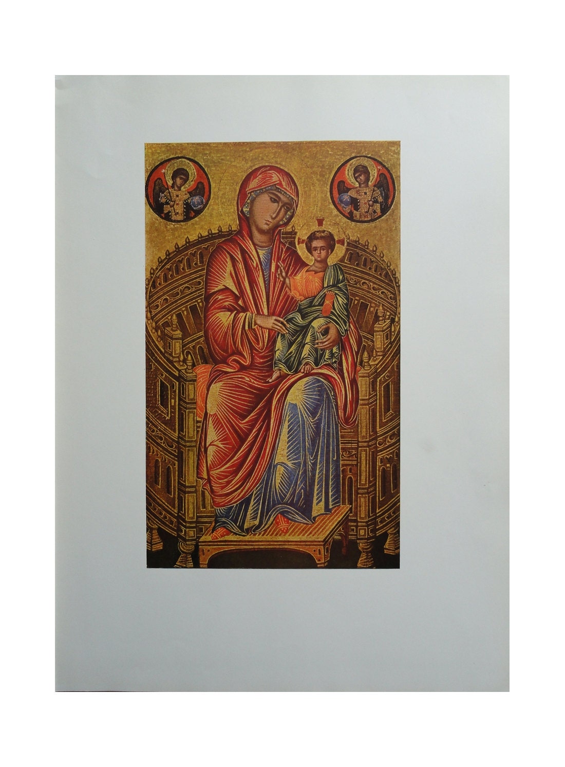 Byzantine Madonna Enthroned