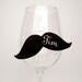 20 Place Cards, Mustache, Wine Glass Decor, Original Calligraphy, Cutout, Scrapbook, Papercut by Mama Tita