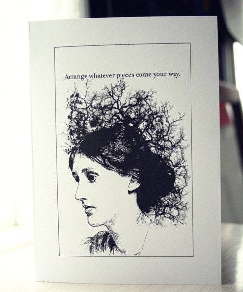 Pieces of Virginia Woolf Greeting Card Set of 4