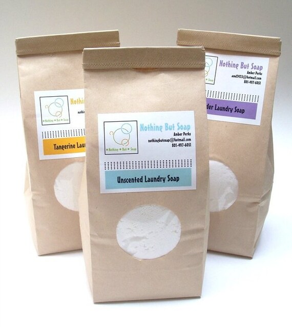 Laundry Soap- Large Bag 110-220 loads. All Natural, Vegan, Cloth Diaper Safe. Fall/Winter Scents are now available