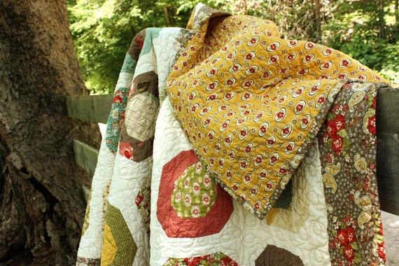 RESERVED FOR KAREN - Urban Cowgirl Lap Quilt - Twin Size Coverlet