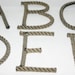 Alphabet Letters Rope Letters MADE TO ORDER Nautical theme decor Weddings & Shower Events