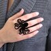 Baronyka Black Octopus Ring